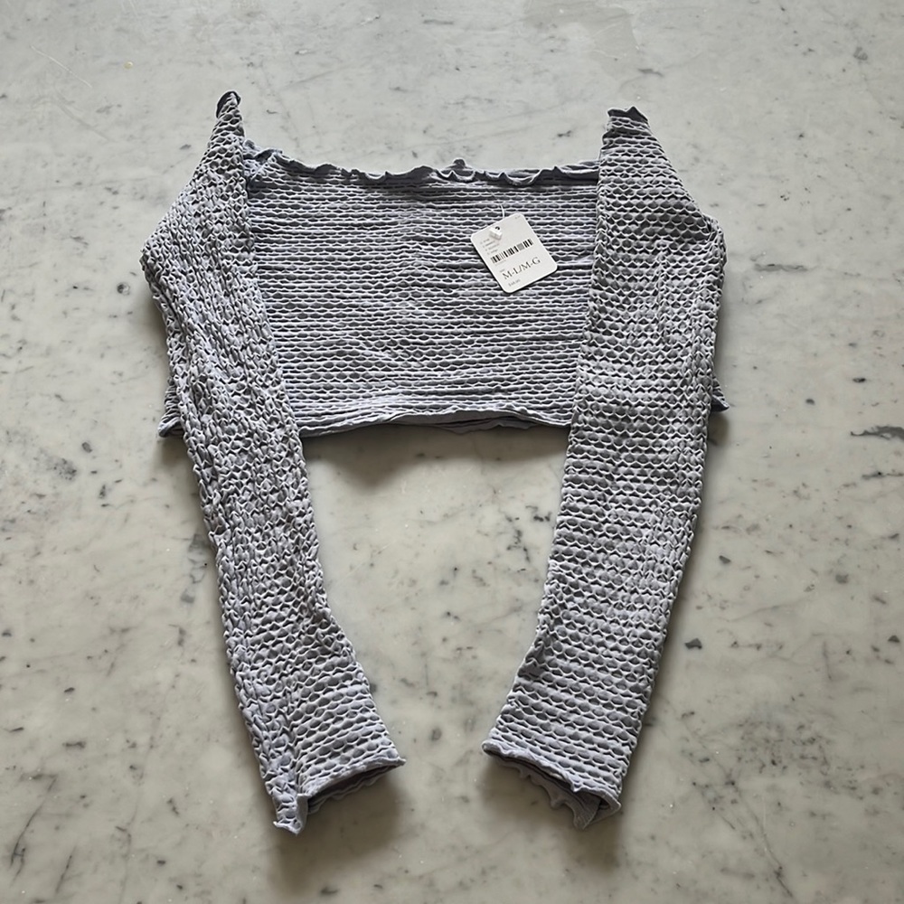 Free People Intimately Textured Top: indigo